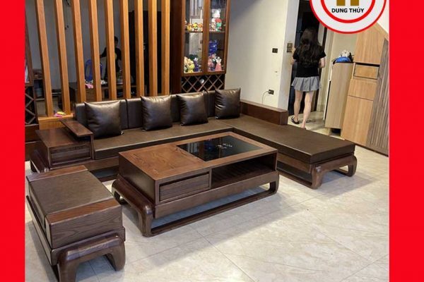 Sofa góc chữ L đùi gà gỗ sồi Nga SG77L