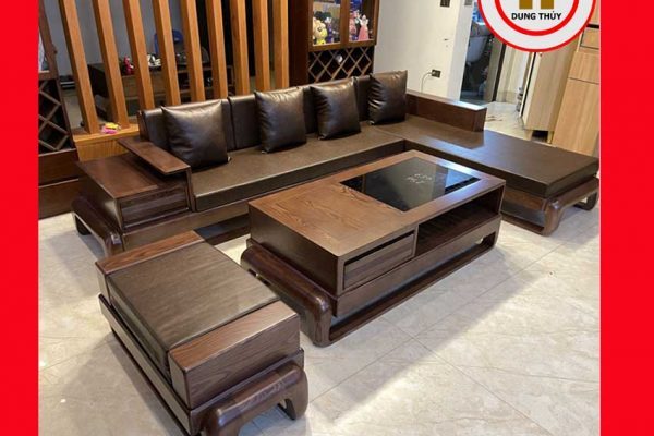 Sofa góc chữ L đùi gà gỗ sồi Nga SG77L