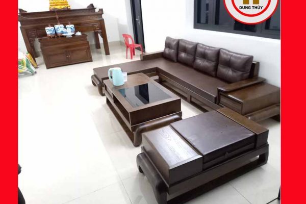 Sofa góc chữ L đùi gà gỗ sồi Nga SG77L