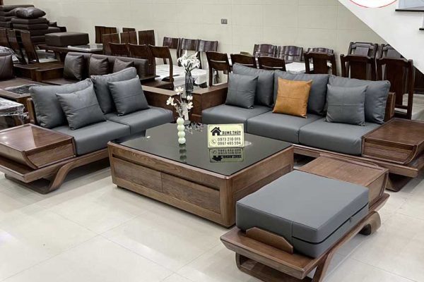 Sofa 2 văng thuyền cánh tiên chân xoắn gỗ sồi Nga SG89x