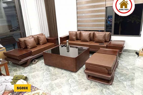 bộ sofa 2 văng chân xoắn SG89x