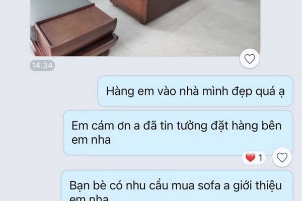 feedback Tiến Đặng - Sofa gỗ 2 văng bay