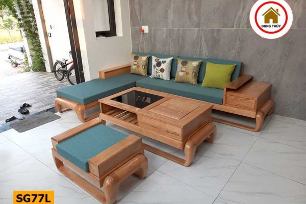 sofa góc chữ L đùi gà SG77L sồi đẹp