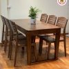 Bộ bàn ăn chân quỳ 6 ghế gỗ sồi Nga BA45