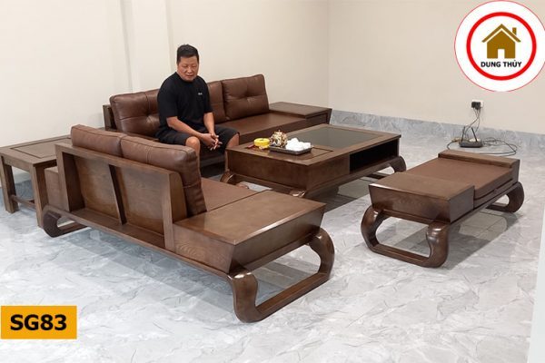 bộ sofa 2 văng chân xoắn1