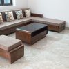 sofa góc chữ L chân cuốn