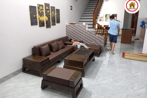 sofa góc chữ L chân quỳ SG61L