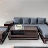 sofa góc chữ L gỗ hương xám SG90L