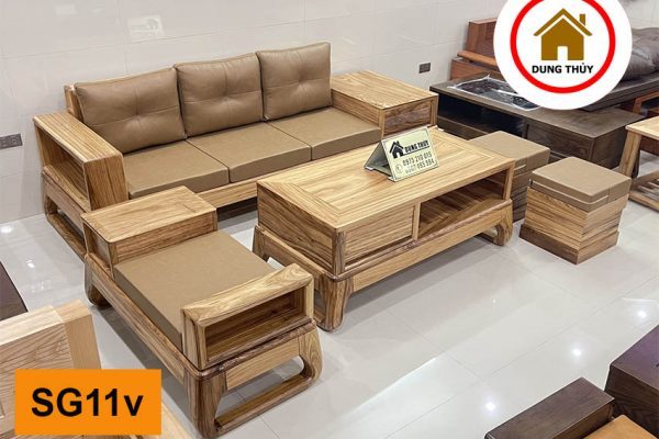 sofa vang chan quy go huong xam SG11v