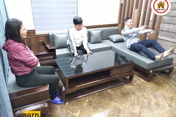 bộ bàn ghế sofa góc L đùi gà SG77L nét5