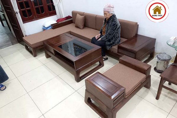 bàn giao bộ sofa góc chữ L SG61L