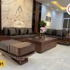 Bộ ghế sofa 2 văng chân thuyền cong gỗ sồi Nga SG91