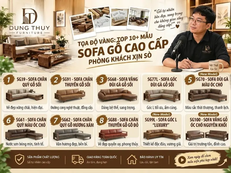mẫu ghế sofa gỗ cao cấp phòng khách