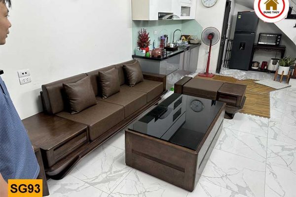 Bộ ghế sofa văng phi thuyền gỗ sồi Nga SG93