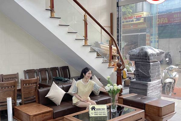 Bộ ghế sofa văng phi thuyền gỗ sồi Nga SG93