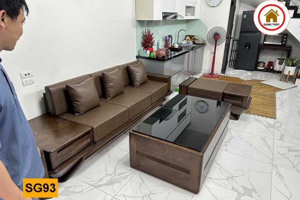 Bộ ghế sofa văng phi thuyền gỗ sồi Nga SG93