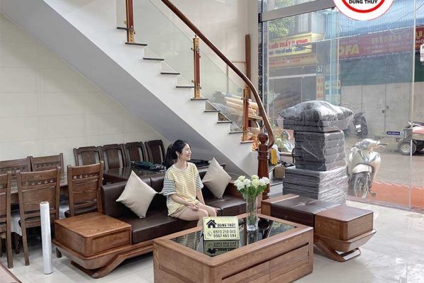 Bộ ghế sofa văng phi thuyền gỗ sồi Nga SG93
