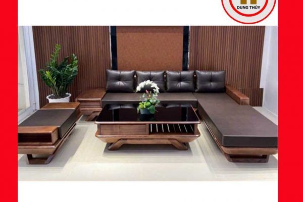 Sofa góc chữ L chân thuyền gỗ sồi Nga SG92