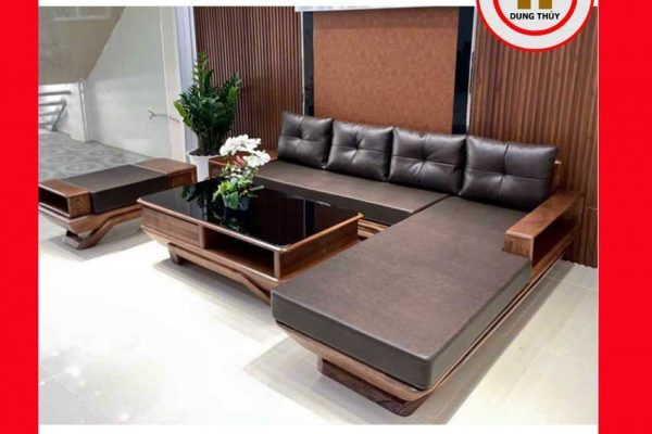 Sofa góc chữ L chân thuyền gỗ sồi Nga SG92