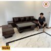 Sofa góc chữ L chân thuyền gỗ sồi Nga SG92