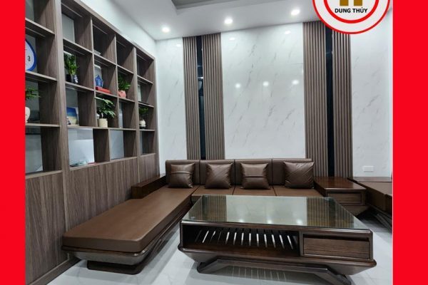 Sofa góc chữ L chân thuyền gỗ sồi Nga SG92