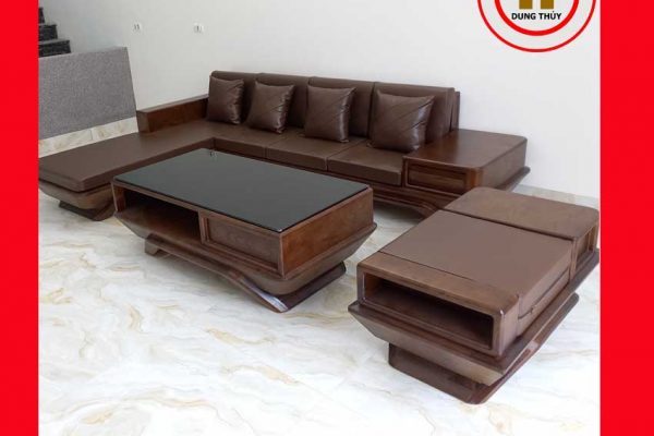Sofa góc chữ L chân thuyền gỗ sồi Nga SG92