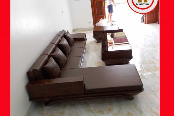 Sofa góc chữ L chân thuyền gỗ sồi Nga SG92