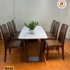 bàn ăn gỗ chân cong BA46 đẹp