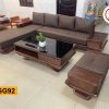 sofa gỗ góc chữ L mini
