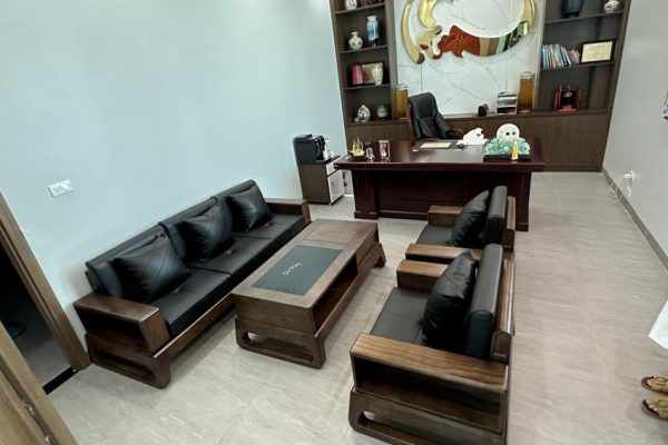 Bộ ghế đối chân quỳ gỗ sồi Nga GT37 chất xịn