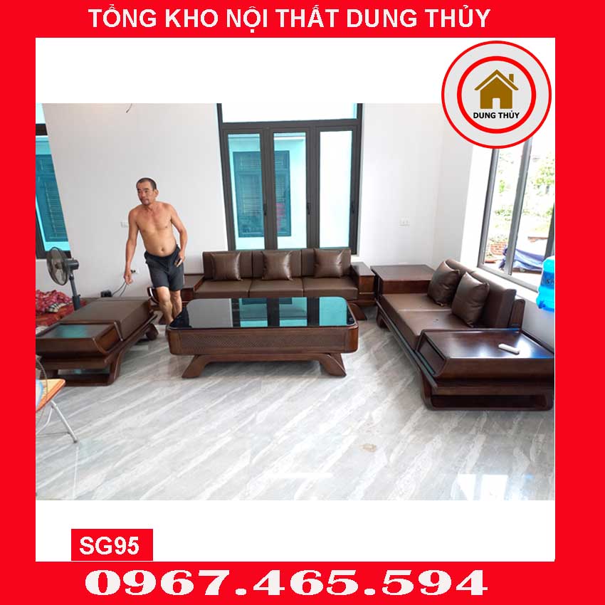 bàn ghế gỗ phòng khách kiểu mới