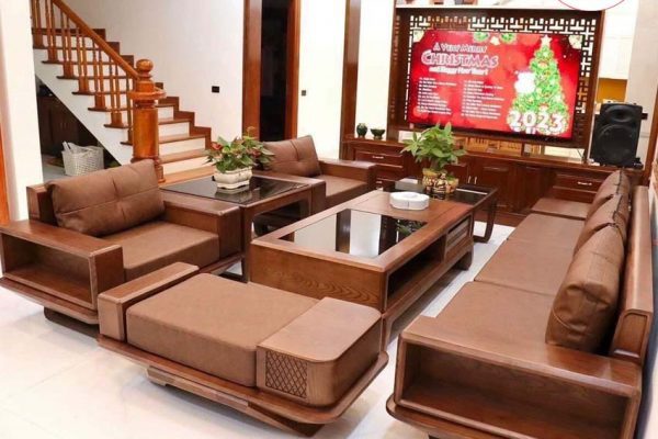 Bộ ghế đối phi thuyền gỗ sồi Nga GT44