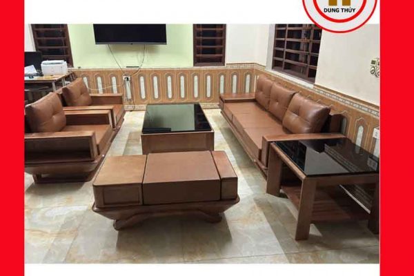 Bộ ghế sofa đối phi thuyền gỗ sồi Nga ansinh 2