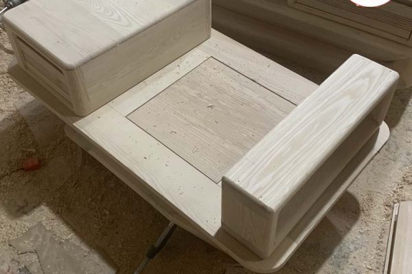 Bộ ghế đối phi thuyền gỗ sồi Nga GT44