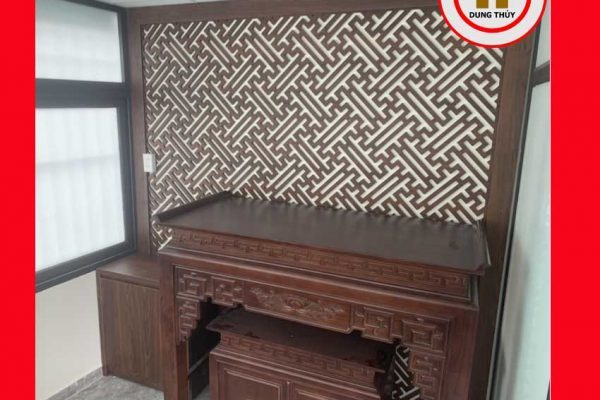 Vách ốp tường gỗ công nghiệp phòng thờ VO02