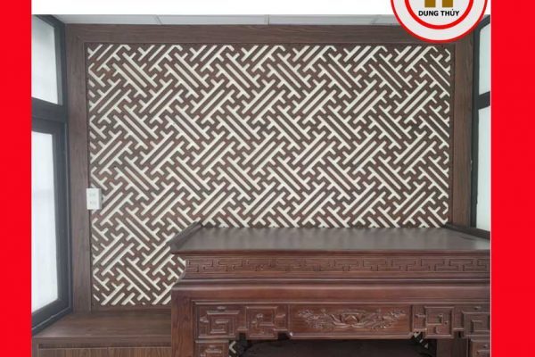 Vách ốp tường gỗ công nghiệp phòng thờ VO02