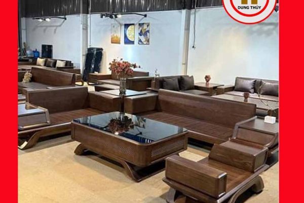 Bộ ghế sofa 2 văng thuyền cánh cong gỗ sồi Nga SG95