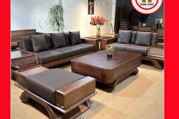 Bộ ghế sofa 2 văng thuyền cánh cong gỗ sồi Nga SG95