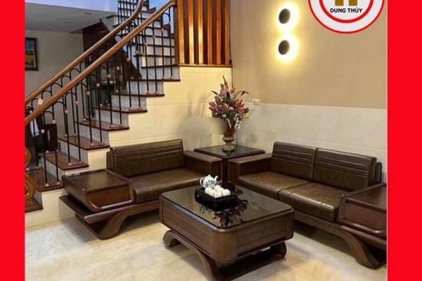 Bộ ghế sofa 2 văng thuyền cánh cong gỗ sồi Nga SG95