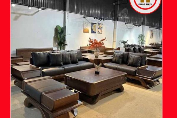 Bộ ghế sofa 2 văng thuyền cánh cong gỗ sồi Nga SG95