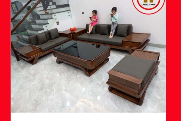 Bộ ghế sofa 2 văng thuyền cánh cong gỗ sồi Nga SG95