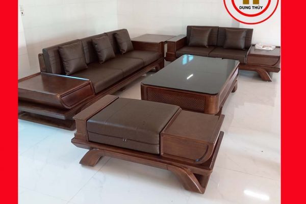 Bộ ghế sofa 2 văng thuyền cánh cong gỗ sồi Nga SG95