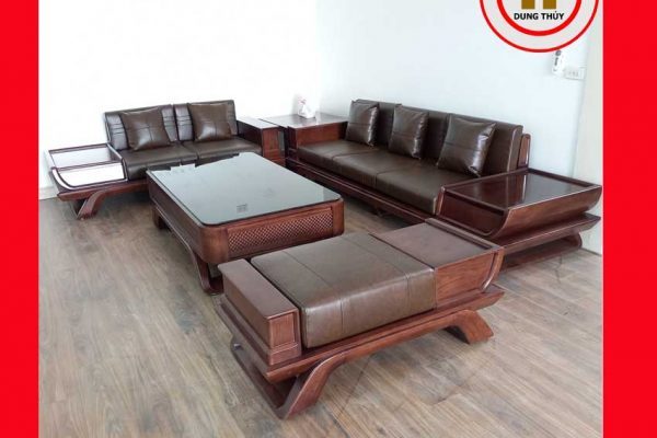 Bộ ghế sofa 2 văng thuyền cánh cong gỗ sồi Nga SG95