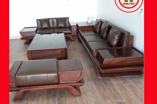 Bộ ghế sofa 2 văng thuyền cánh cong gỗ sồi Nga SG95