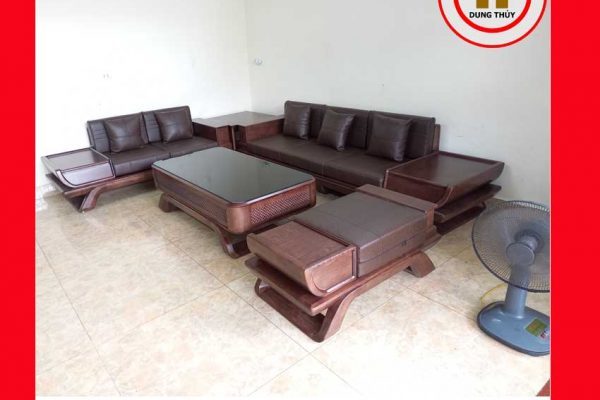 Bộ ghế sofa 2 văng thuyền cánh cong gỗ sồi Nga SG95