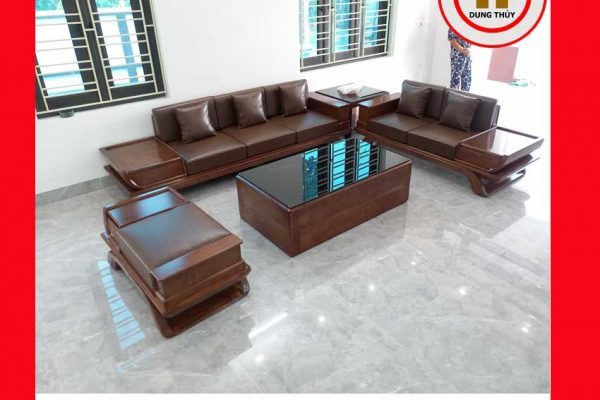 Bộ ghế sofa 2 văng thuyền cánh cong gỗ sồi Nga SG95