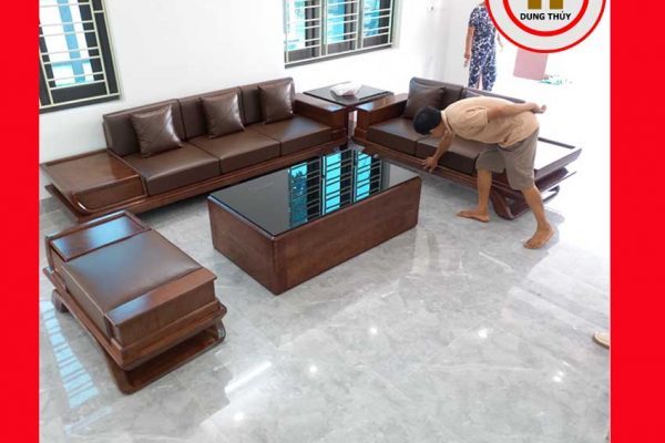 Bộ ghế sofa 2 văng thuyền cánh cong gỗ sồi Nga SG95