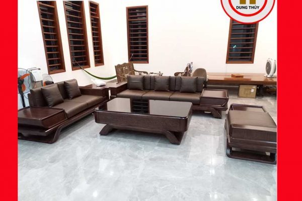 Bộ ghế sofa 2 văng thuyền cánh cong gỗ sồi Nga SG95