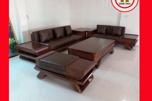 Bộ ghế sofa 2 văng thuyền cánh cong gỗ sồi Nga SG95