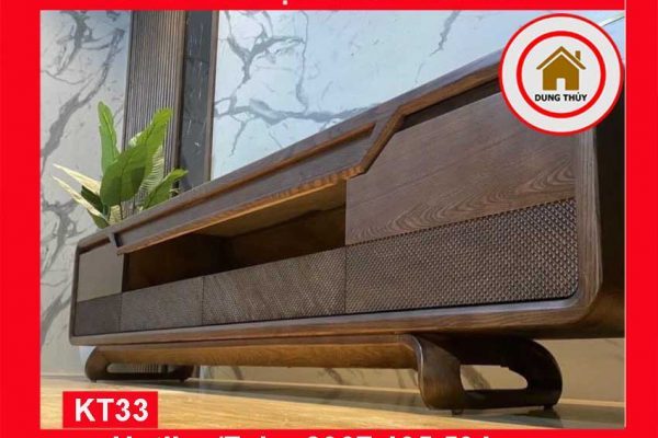 Kệ tivi chân xoắn quỳ gỗ sồi Nga KT33